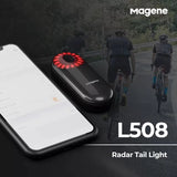 Magene Radar Tail Light L508 Bicycle Rear Brake Sensing Lamp Saddle Seatpost Ebike Waterproof LED Charging Cycling Taillight - Makee Auto Parts