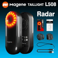Magene Radar Tail Light L508 Bicycle Rear Brake Sensing Lamp Saddle Seatpost Ebike Waterproof LED Charging Cycling Taillight - Makee Auto Parts